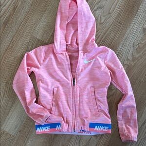 Nike Kids Light Pink Zip-Up Hoodie. Size 2T. Dri fit